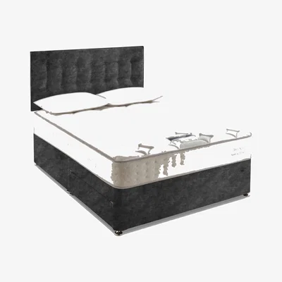 Furniture Village Silentnight - Revitalise Refresh 800 Divan Set with 2 Drawers - Super King - Midnight