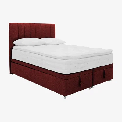 Furniture Village Hypnos - Bespoke Finesse Ottoman Divan Set - Super King - Red