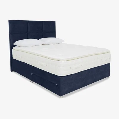 Furniture Village Highgrove - Sanctum Nature 2000 Pillowtop 2 Drawer Divan Set with Fytche Headboard - Super King - Aston Navy