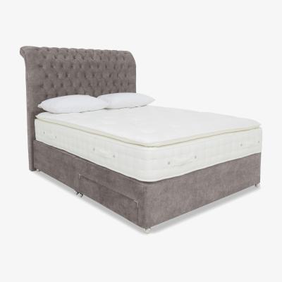 Furniture Village Highgrove - Sanctum Nature 2000 Pillowtop 2 Drawer Divan Set with Johnstone Headboard - Super King - Linoso Dove