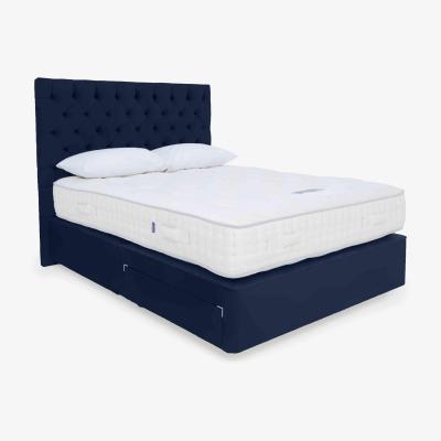 Furniture Village Harrison Spinks - Yorkshire 15K Divan Set with Continental Drawers - Super King - Seven Navy