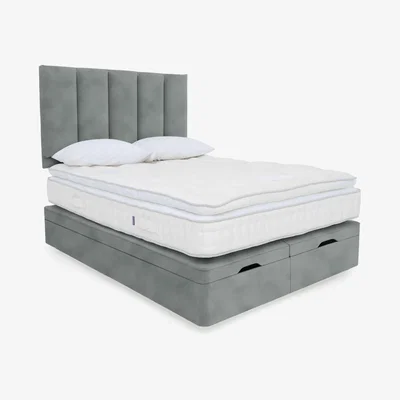 Furniture Village Harrison Spinks - Yorkshire 5K Pillow Top End Ottoman Divan Set - Super King - Lovely Slate