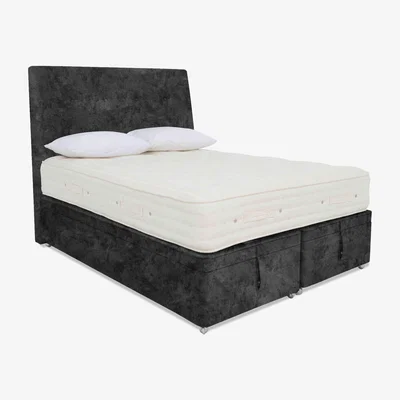 Furniture Village Hypnos - Luxury Firm 1 Ottoman Divan Set - Super King - Daytona Coal