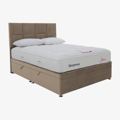 Furniture Village Sleepeezee - Jessica Side Ottoman Divan Set - Super King - Beige