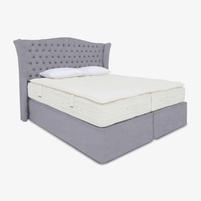 Furniture Village Hypnos - Majestic Zip and Link Sprung Medium Divan Set - Super King - Premium Simply Zinc