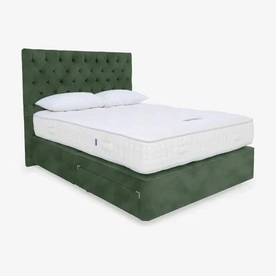 Furniture Village Harrison Spinks - Yorkshire 15K Divan Set with Continental Drawers - Super King - Lovely Conifer