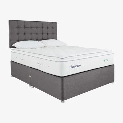 Furniture Village Sleepeezee - Natural Touch 2000 Pillowtop Divan Set - Super King - Grey