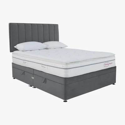 Furniture Village Sleepeezee - Memory Touch 2200 Side-lift Ottoman Divan Set - Super King
