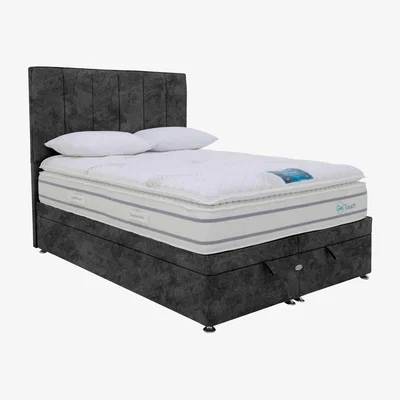 Furniture Village Sleepeezee - GelTouch 5000 End-lift Ottoman Divan Set - Super King - Daytona Coal