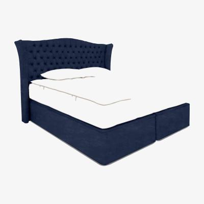 Furniture Village Hypnos - Majestic Zip and Link Sprung Medium Divan Set - Super King - Premium Royal Navy