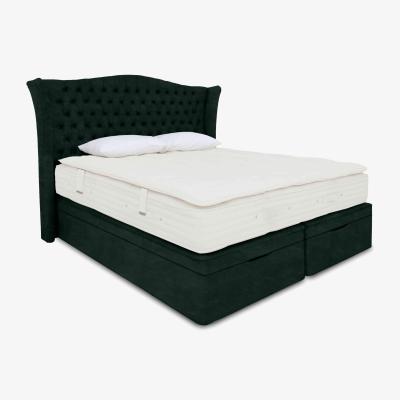 Furniture Village Hypnos - Majestic Ottoman Medium Divan Set - Super King - Emerald Green