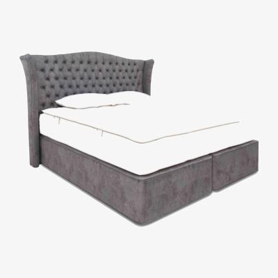 Furniture Village Hypnos - Majestic Sprung Medium Divan Set - Super King - Daytona Pebble