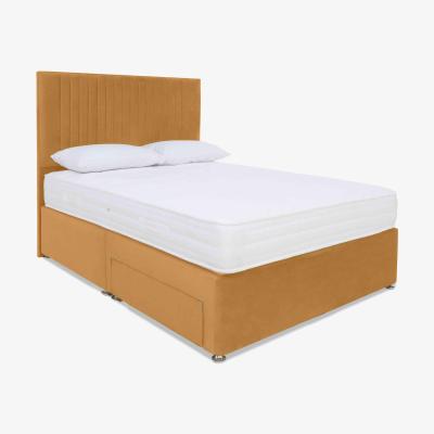 Furniture Village Sleep Story - Firm Gel Divan Set with 2 Drawers - Super King - Plush Corn