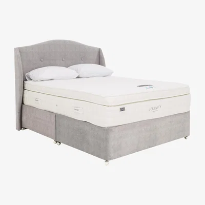Furniture Village Silentnight - Serenity Cool Lux Gel 2000 Divan Set - Super King - Grey