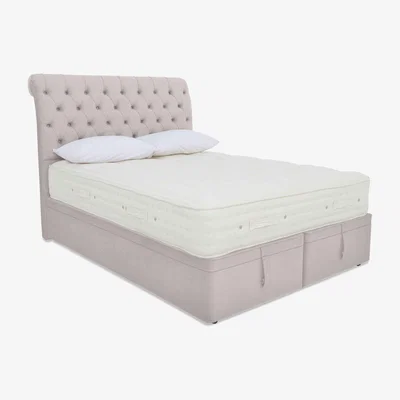 Furniture Village Hypnos - Luxury Firm 3 Ottoman Divan Set - Super King - Misty Moonstone