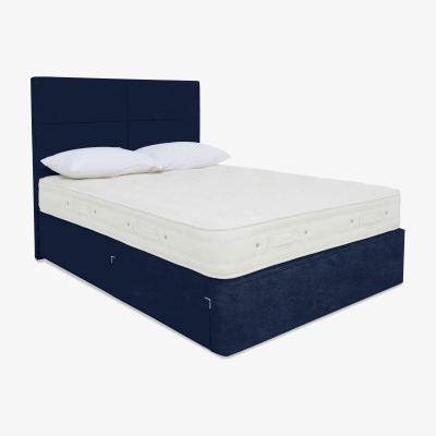 Furniture Village Hypnos - Luxury Firm 2 Divan Set with Continental Drawers - Super King - Premium Royal Navy