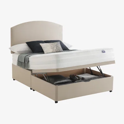 Furniture Village Silentnight - Mirapocket Serenity 1000 Half Ottoman Divan Set - Super King - Beige
