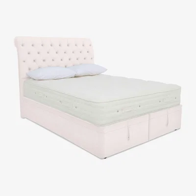 Furniture Village Hypnos - Luxury Firm 3 Ottoman Divan Set - Super King - White Opal