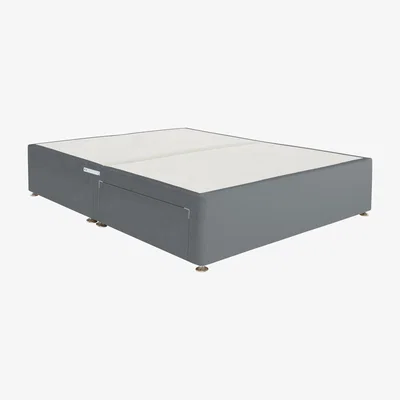 Furniture Village Sleep Story - Divan Base with Drawers - Super King - Grey