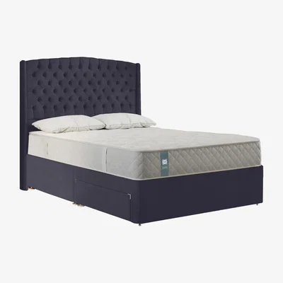 Furniture Village Sealy - Waltham Medium Divan Set - Super King - Midnight