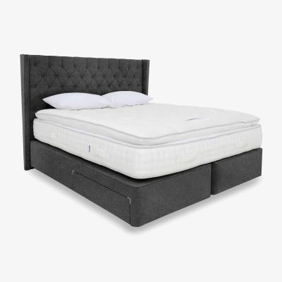 Furniture Village Harrison Spinks - Yorkshire 20k Pillow Top Firm Divan Set with 4 Drawers - Super King - Mole Charcoal