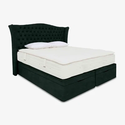 Furniture Village Hypnos - Majestic Ottoman Divan Set - Super King - Emerald Green