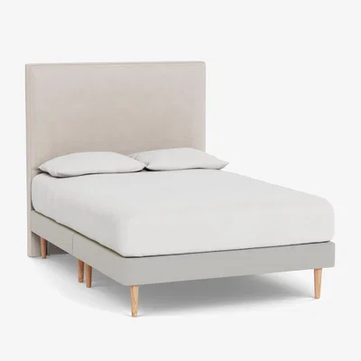 Heal's Heal's Shallow Divan Super King Capelo LinenCotton Sea Salt Light Turned Feet - Heal's UK Bedroom Furniture