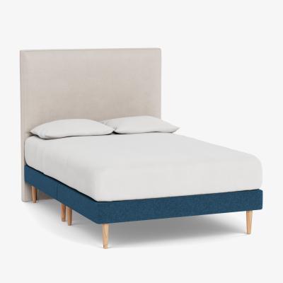Heal's Heal's Shallow Divan Super King Texture Ink Light Solid Wood Feet - Heal's UK Bedroom Furniture