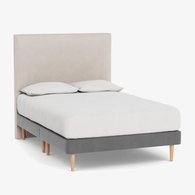 Heal's Heal's Shallow Divan Super King Smart Velvet Mercury Light Solid Wood - Heal's UK Bedroom Furniture