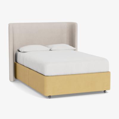 Heal's Heal's Deep Divan Super King Tejo Ochre 2 Footend & 2 Continental - Heal's UK Bedroom Furniture