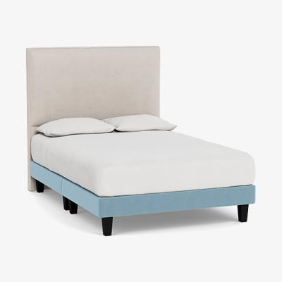 Heal's Heal's Shallow Divan Super King Cotton Mist Dark Solid Wood Feet - Heal's UK Bedroom Furniture