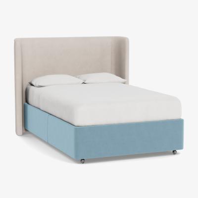 Heal's Heal's Deep Divan Super King 2 Footend Columbus Linen Mace - Heal's UK Bedroom Furniture