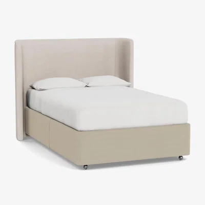 Heal's Heal's Deep Divan Super King No Drawers Linen Hessian - Heal's UK Bedroom Furniture