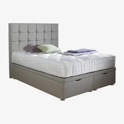 Downtown Relyon Pure Natural 1000 Platform Top Ottoman Divan Set - Super King, Alpaca Wool