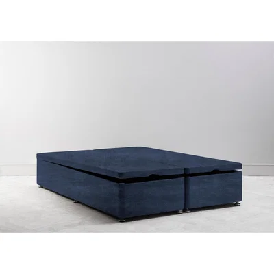 Perch and Parrow Desmond 6' Super-King Size Storage Divan in Blue Lavender