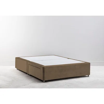 Perch and Parrow Cook 6' Super-King Size Divan in Saddle Brown