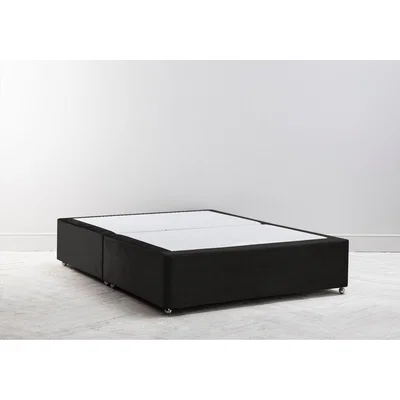 Perch and Parrow Buxton 6' Super-King Size Bed Base in Obsidian Black