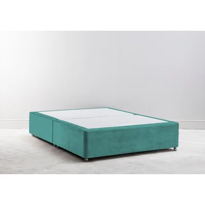 Perch and Parrow Buxton 6' Super-King Size Bed Base in Turkish Blue