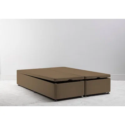 Perch and Parrow Desmond 6' Super-King Size Storage Divan in Saddle Brown