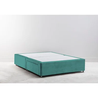 Perch and Parrow Cook 6' Super-King Size Divan in Turkish Blue