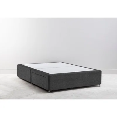 Perch and Parrow Cook 6' Super-King Size Divan in Crow Black