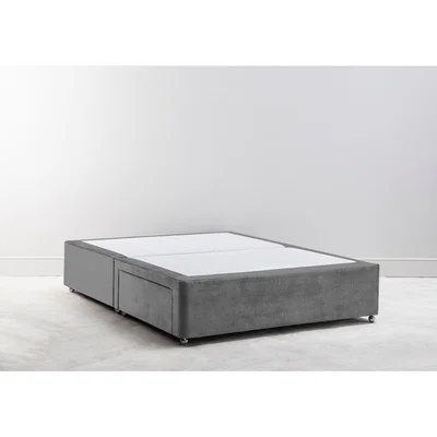 Perch and Parrow Cook 6' Super-King Size Divan in Proper Grey
