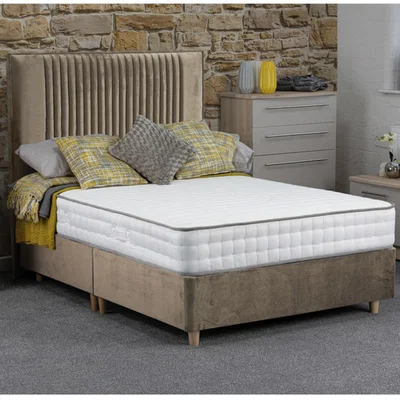 The Range Jonas & James Hadleigh Divan Bed Set With Mattress - Stone / Super King / 2
