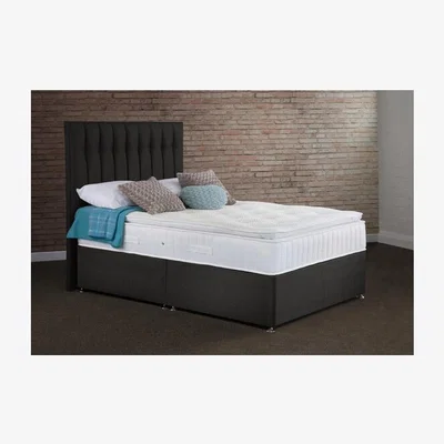 The Range Clovelly Non Storage Divan Bed Set - Black / Super King