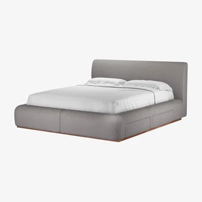 Sofa.com Sunday King Divan Bed in Pigeon Grey Easy Cotton - sofa.com
