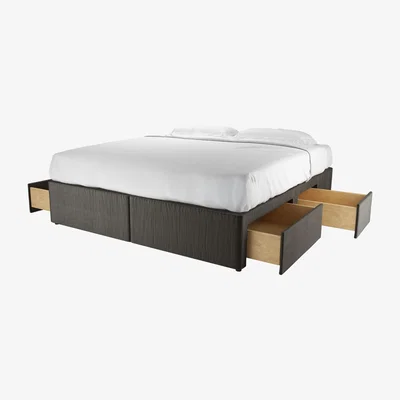 Sofa.com Super King Divan Base in Elephant Cotton Matt Velvet - sofa.com