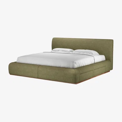 Sofa.com Sunday Super King Divan Base in Thyme Florence Textured Weave