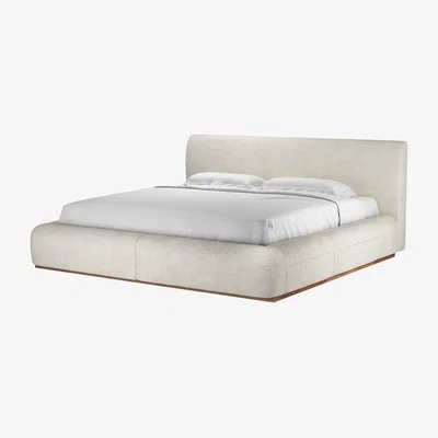 Sofa.com Sunday Super King Divan Base in Oyster Luxe Boucle - sofa.com