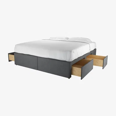 Sofa.com Super King Divan Base in Monsoon Brushed Linen Cotton - sofa.com