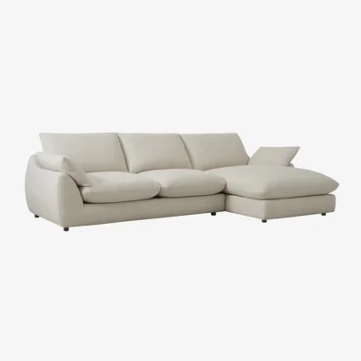 Andrew Martin Fulton Sofa Linen Natural, Corner Sofa, Right-Hand Facing, Right Hand Facing, Light Neutral - Andrew Martin